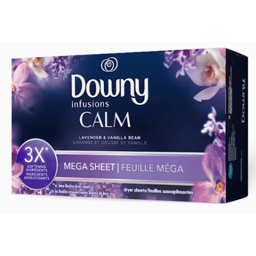 Салфетки для сушильной машины Downy Infusions Calm Lavender & Vanilla Bean, 60 шт